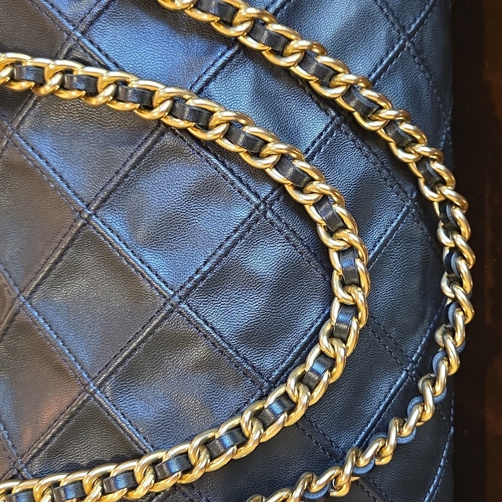TORY BURCH FLEMING SOFT HOBO BAG Black Quilted - Picture 16 of 17